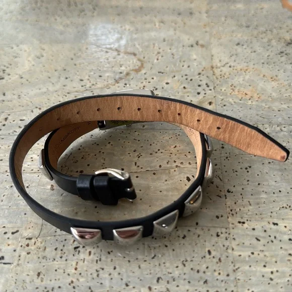 Rebecca Minkoff Stainless Steel Genuine Leather Studded Wrap Watch - Picture 4 of 5